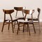 Baxton Studio Danica Beige Upholstered and Walnut Wood 4-Piece Dining Chair Set 167-10811 - alternate 2